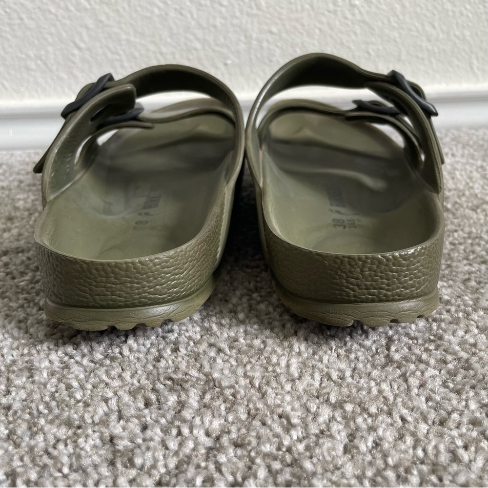 Birkenstock Arizona EVA Sandal Women’s 7 Khaki Green Slides Mens 9 Comfort Shoes - Picture 4 of 11